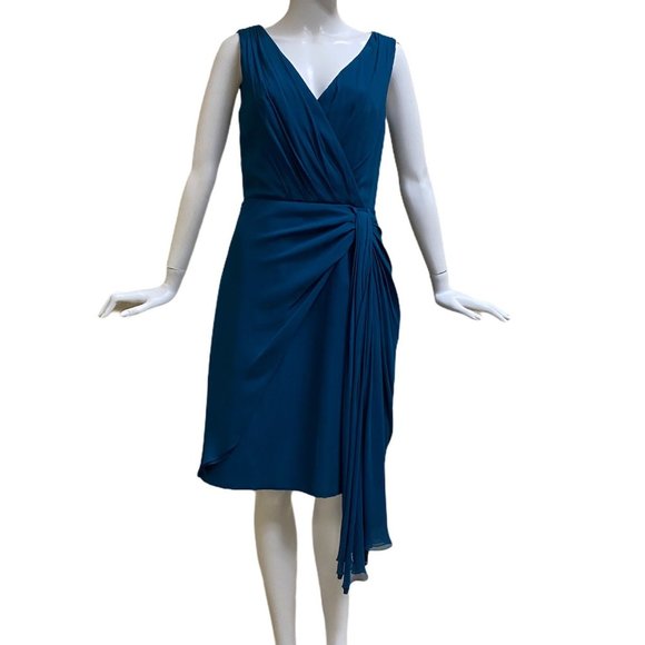 Jason Wu Teal Silk Dress, Size 6 - Picture 1 of 5